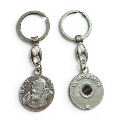 St. Father Pio - Porte-clés - Porte-clés Porte-clés San Padre Pio Relic Ex-Indumentis
