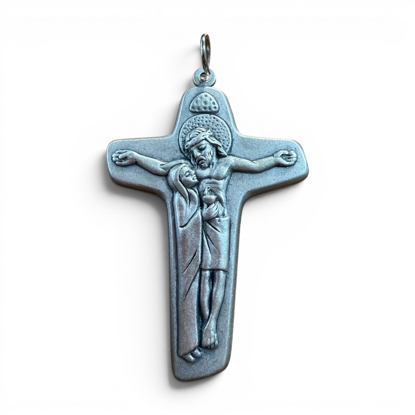 Cruz Pectoral de la Madre Dolorosa de 3" - Crucifijo - Bendecida por el Papa Bajo Solicitud