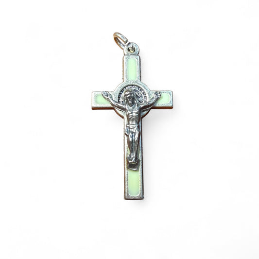 St. Benedikt-Kreuz – Leuchtet im Dunkeln, Emaille – Gesegnet von Papst Leo XIV