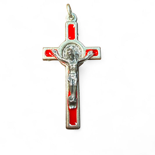 St.-Benedikt-Kreuz – roter Emaille – gesegnet von Papst Leo XIV