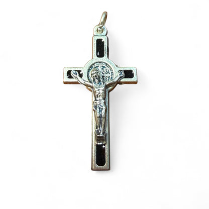 St Benedict Cross - Black enamel - Blessed by Pope Leo XIV