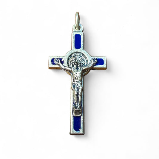 St.-Benedikt-Kreuz – Blaue Emaille – Gesegnet von Papst Leo XIV