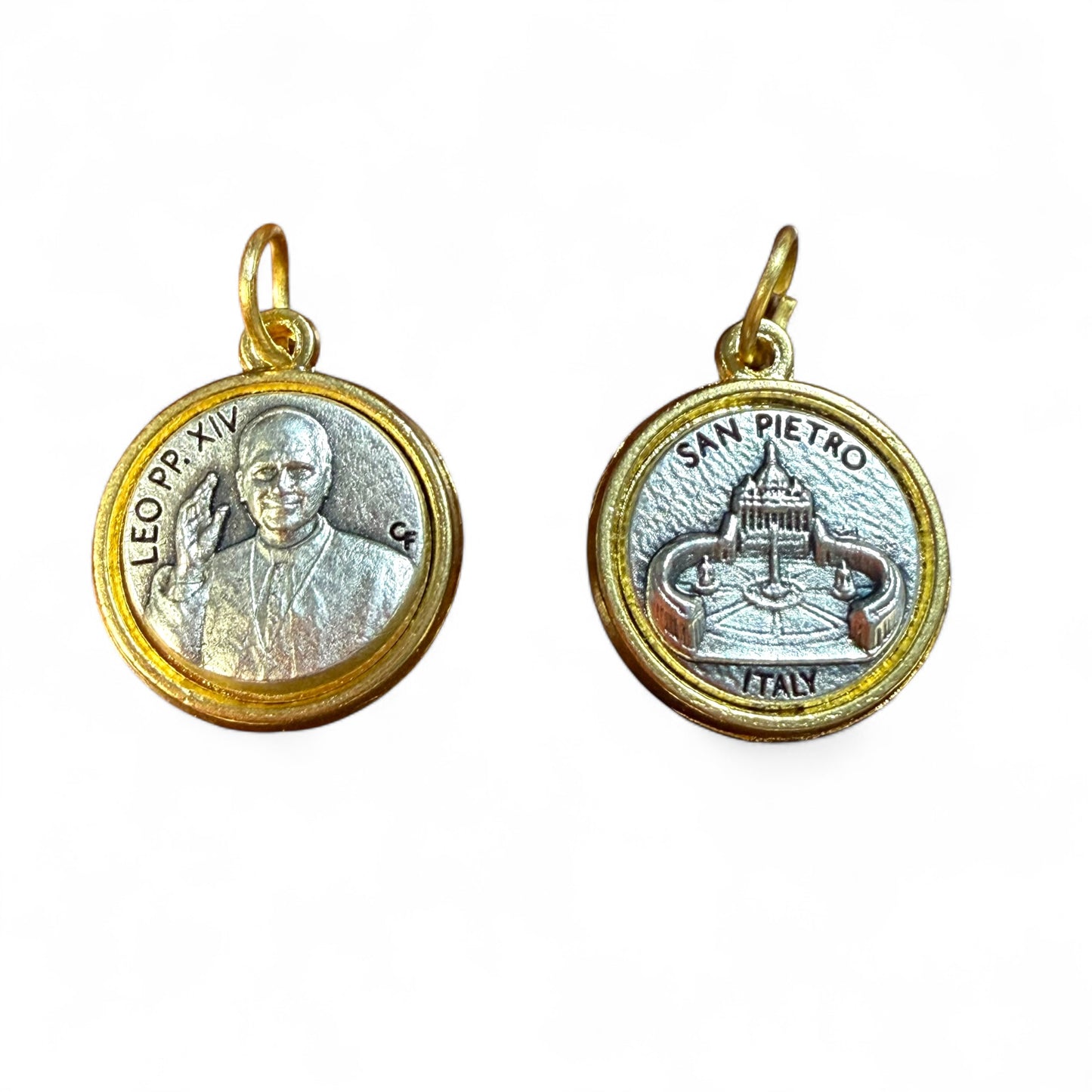 Pope Leo Medal - Gold Tone 1/2" - Blessed by Pope Leo XIV