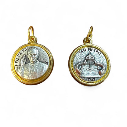 Pope Leo Medal - Gold Tone 1/2" - Blessed by Pope Leo XIV