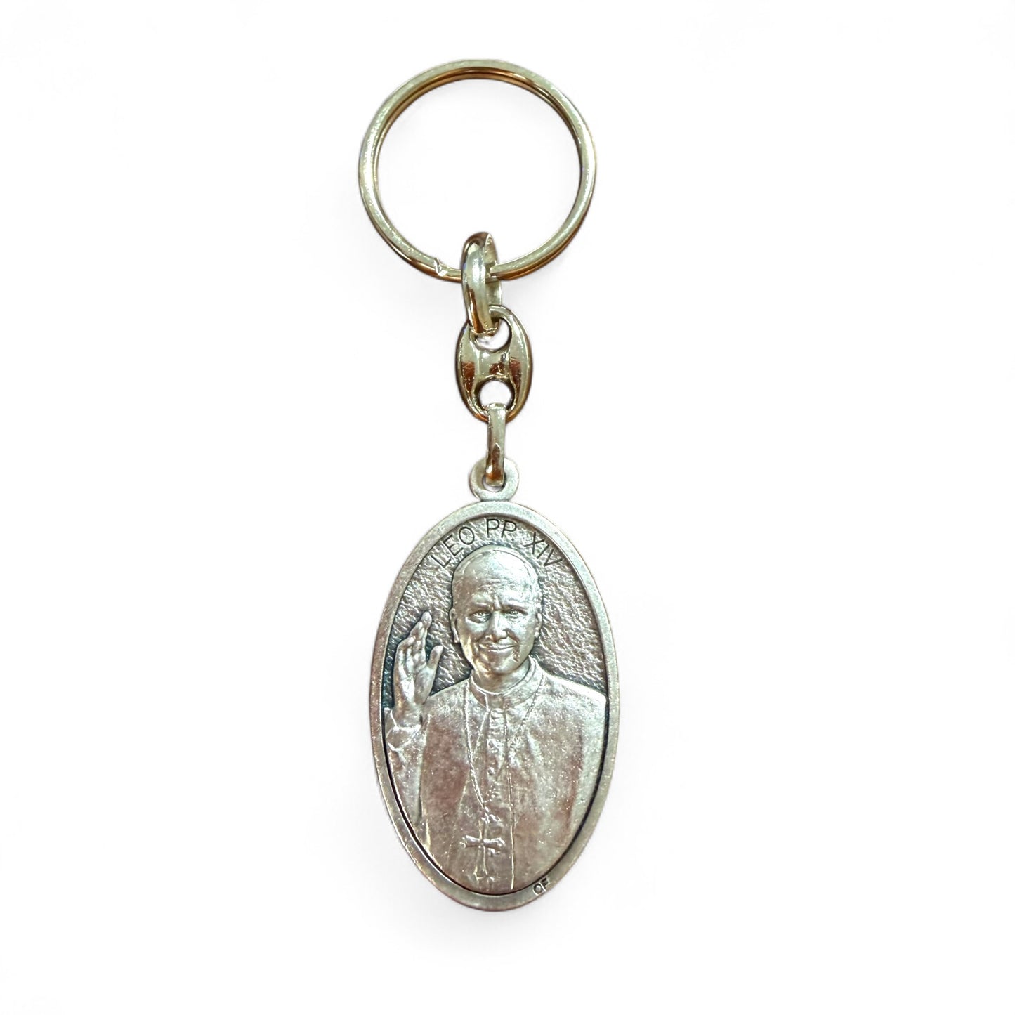 Pope Leo XIV Medal - Silver-tone Oval - Blessed by Pope Leo