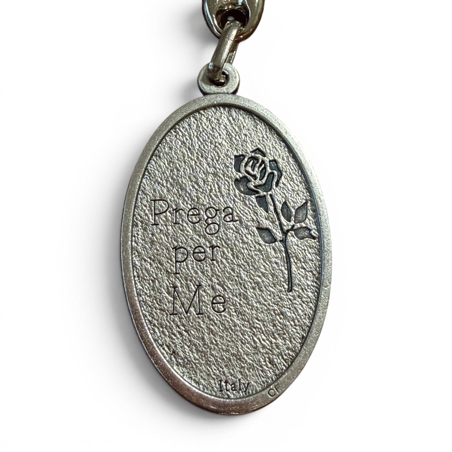 St. Francis Keyring - Colorful Enamel Key Ring - Saint Patron of Italy