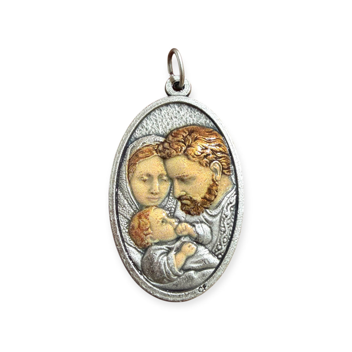 Holy Family Medal - Silver & Gold-tone - Blessed by Pope Leo XIV