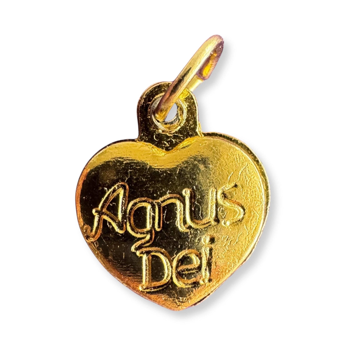 Agnus Dei Sacramental Gold Tone Medal Pendant Charm Medalla - Blessed By Pope | Catholically
