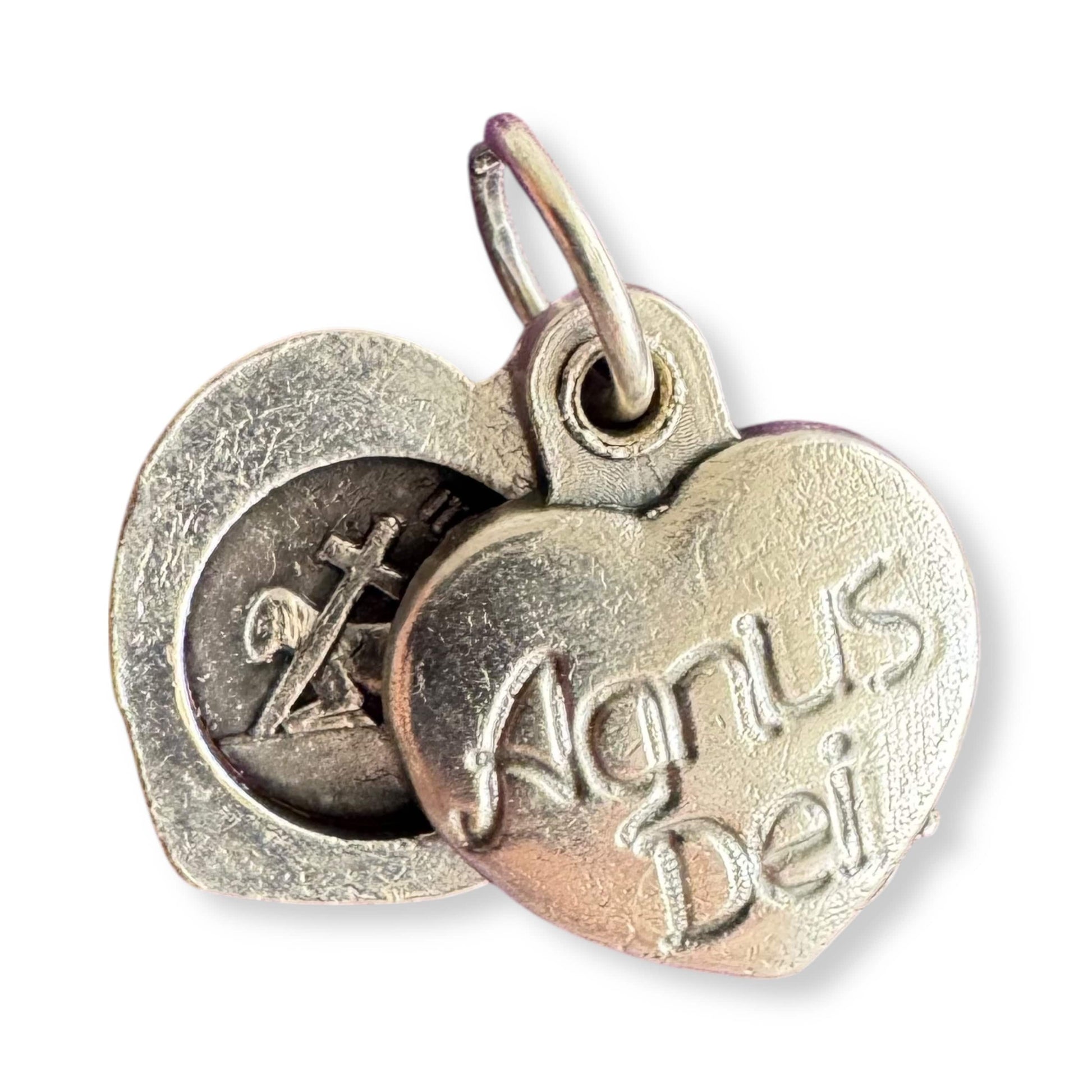 Agnus Dei Sacramental -Silvered Medal Pendant Charm Medalla - Blessed By Pope | Catholically