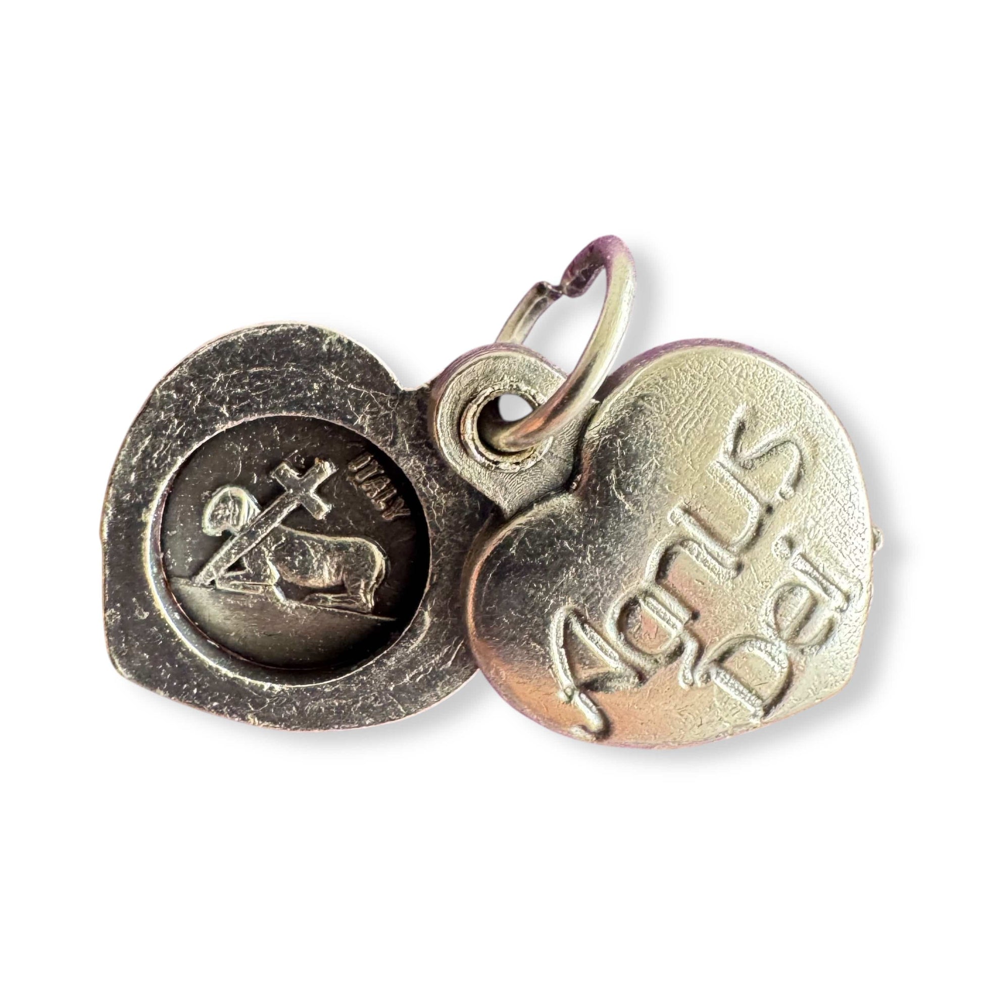 Agnus Dei Sacramental -Silvered Medal Pendant Charm Medalla - Blessed By Pope | Catholically