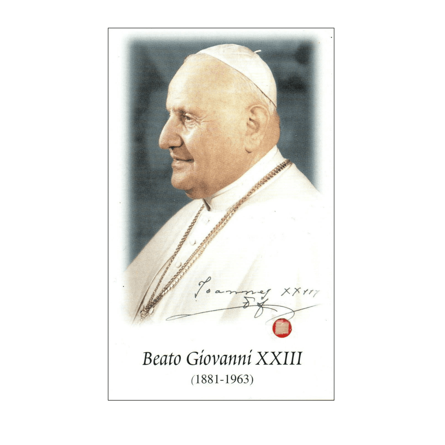 Bl. Pope John XXIII - Holy Card With 2nd Class Free Relic - Canonization | Catholically