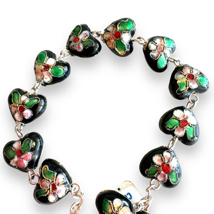 Black Bracelet Cloisonne Rosary  - Blessed By Pope | Catholically