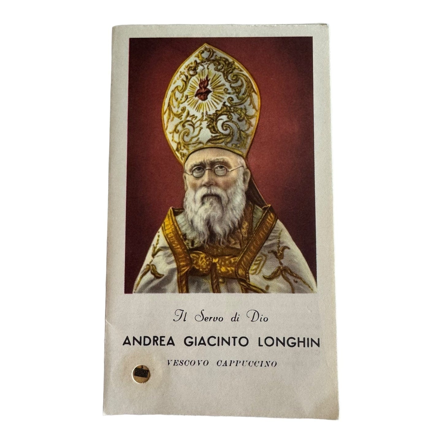 Blessed Andrea Giacinto Longhin - Capuchins - Relic Card | Catholically