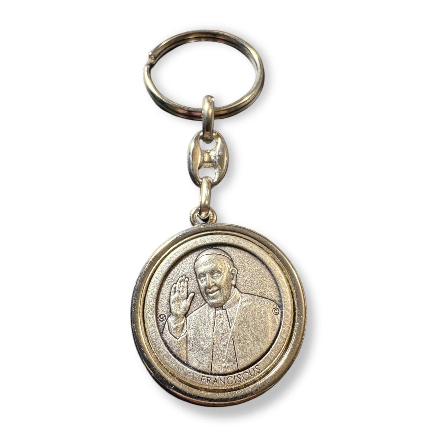 Key Ring - Keychain Medallion with Four Major Basilicas & Pope Francis | Catholically