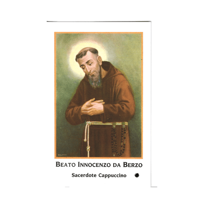 Blessed Innocenzo da Berzo Holy Card with relic ex-indumentis | Catholically
