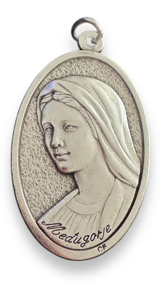 Blessed Mother Medjugorje Medal - Religious Catholic Devotional Pendant | Catholically