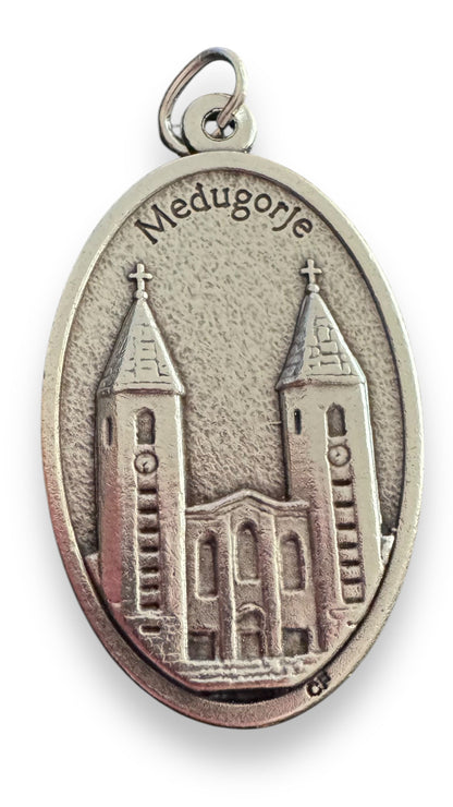 Blessed Mother Medjugorje Medal - Religious Catholic Devotional Pendant | Catholically