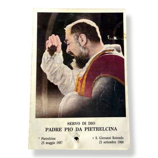 Blessed Padre Pio Holy Card - Vintage Italy | Catholically