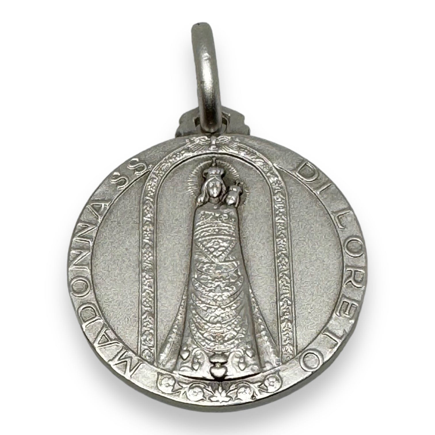 Blessed Silver 925 Madonna of Loreto Medal with Airplane Motif - Made in Italy | Catholically