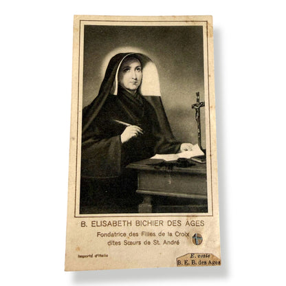 Blessed St. Elizabeth Bichier Holy Card - Vintage | Catholically