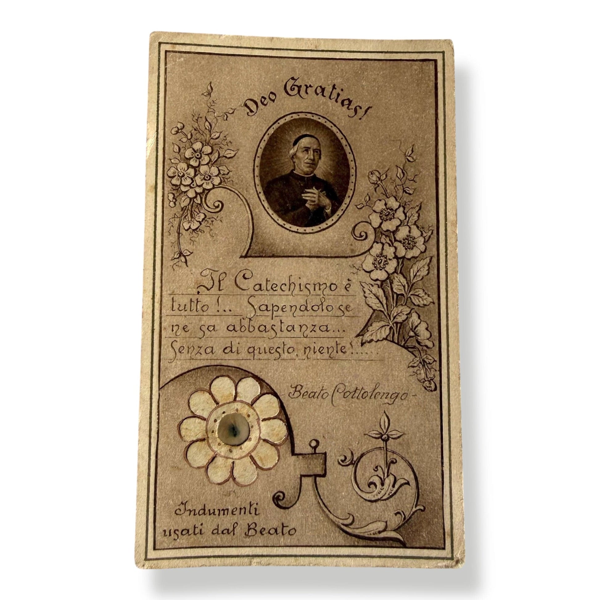 Blessed St. Giuseppe Cottolengo Holy Card - 1919 | Catholically
