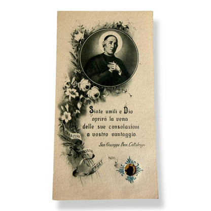 Blessed St. Joseph Cottolengo Vintage Holy Card - Italy | Catholically