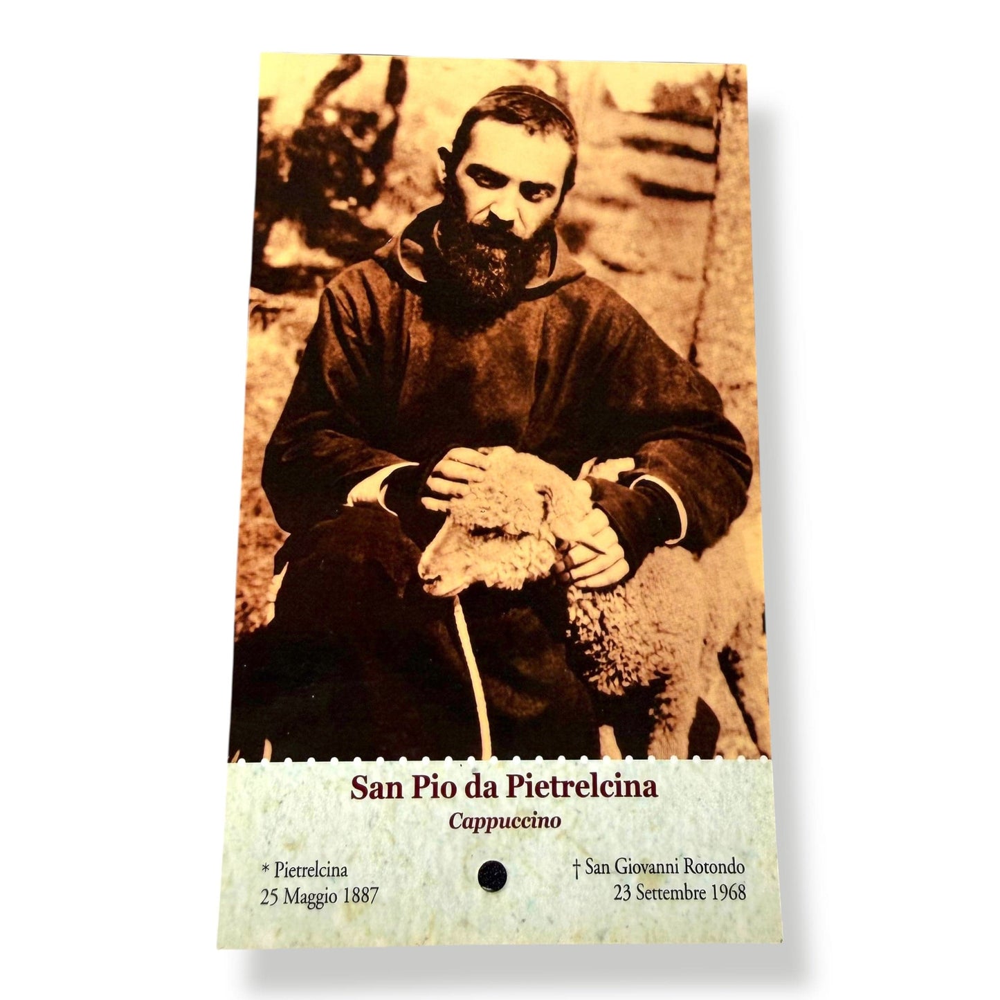 Blessed St. Padre Pio Holy Card with Vocations Prayer | Catholically