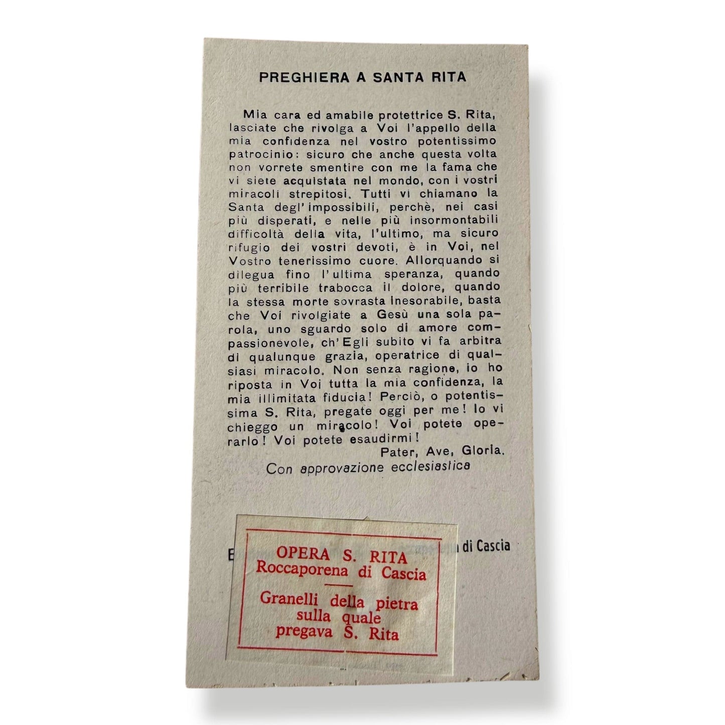 Blessed St. Rita Holy Card - Vintage Italian Prayer | Catholically
