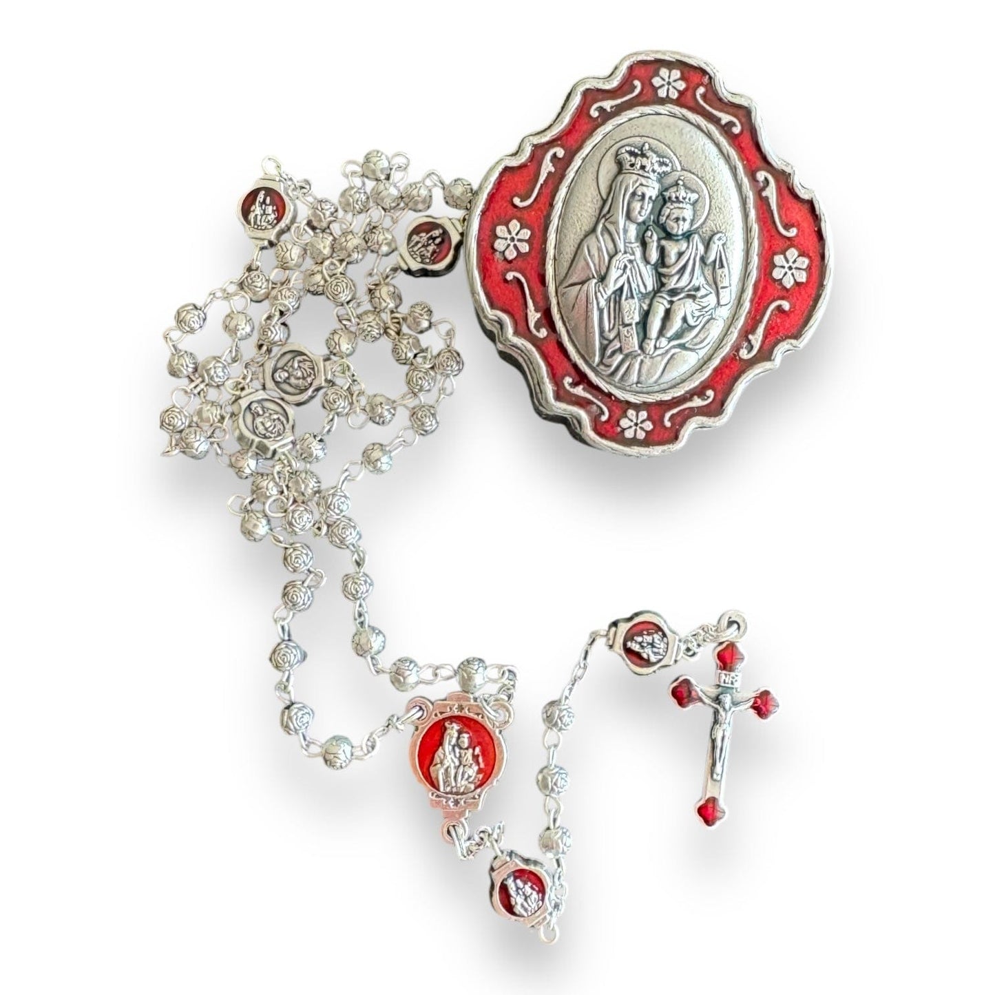 Blessed Virgin Mary - Our Lady of Mount Carmel -Tiny Rosary Blessed By Pope | Catholically