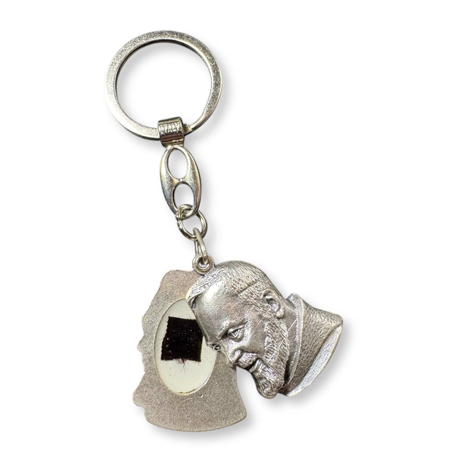 Catholic Religious Saint Padre Pio Cloth Relic Reliquary Slide Medal Locket | Catholically