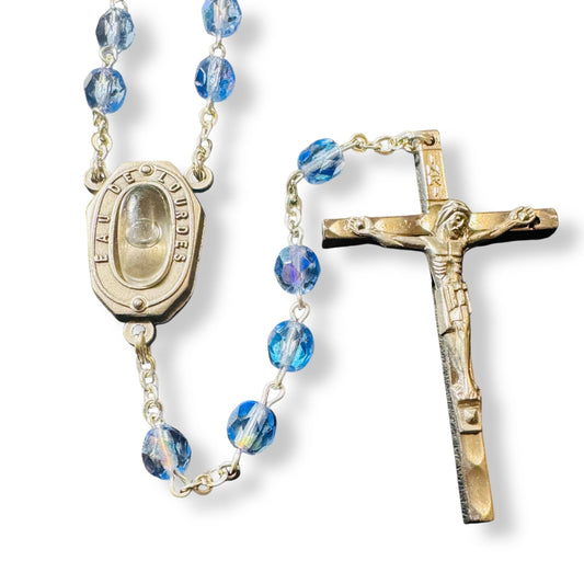 Catholic Rosary Lourdes Water Relic Medal - Blessed by Pope | Catholically