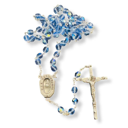Catholic Rosary Lourdes Water Relic Medal - Blessed by Pope | Catholically