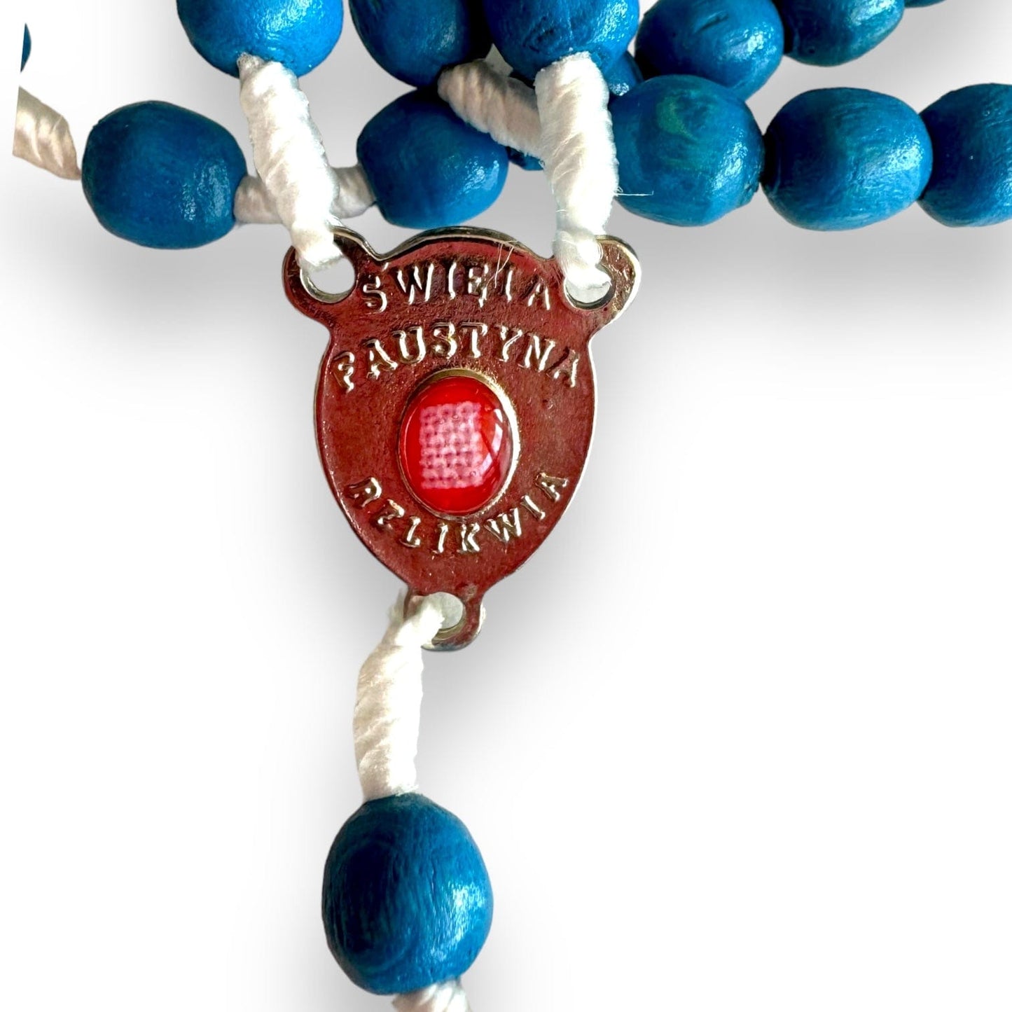 Chaplet with St. Faustina relic medal - Divine Mercy Rosary | Catholically
