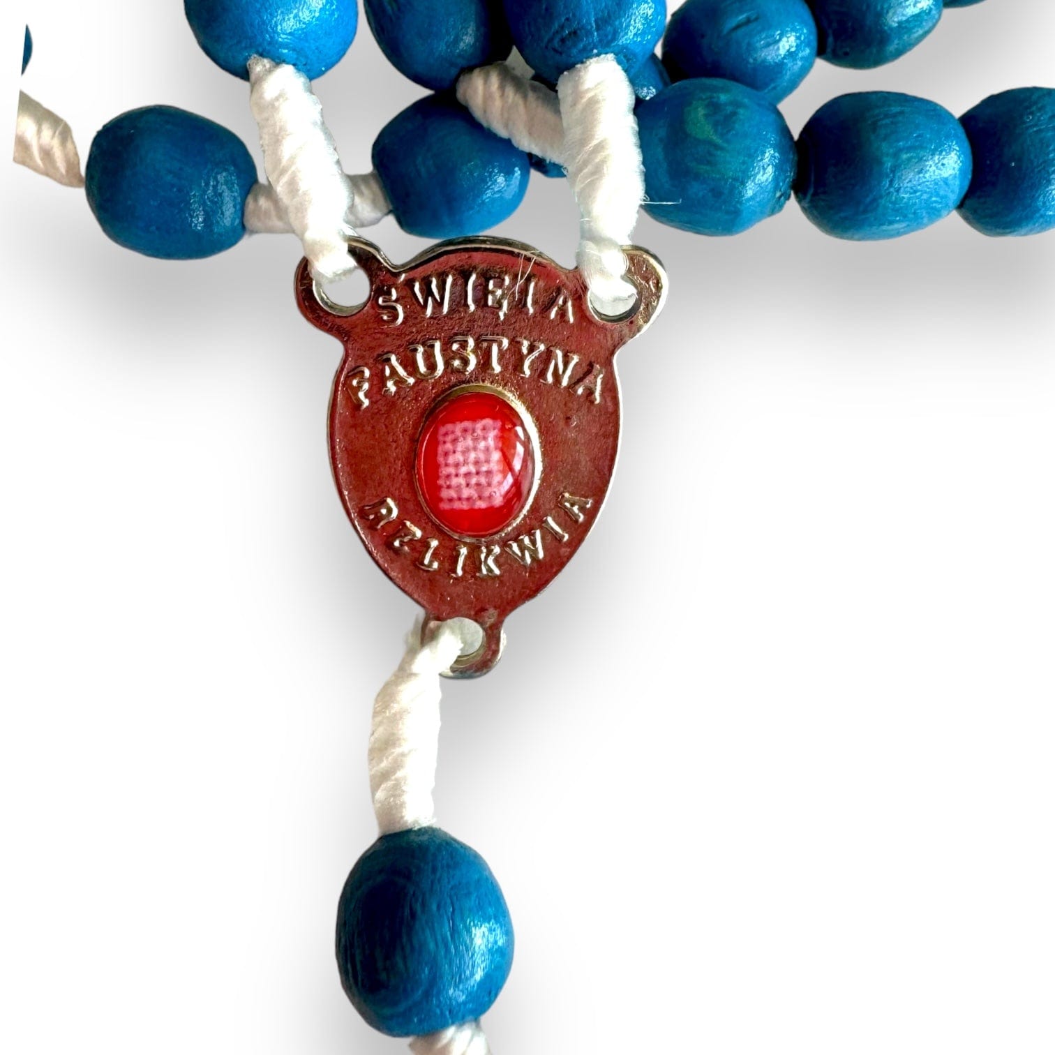 Chaplet with St. Faustina relic medal - Divine Mercy Rosary | Catholically