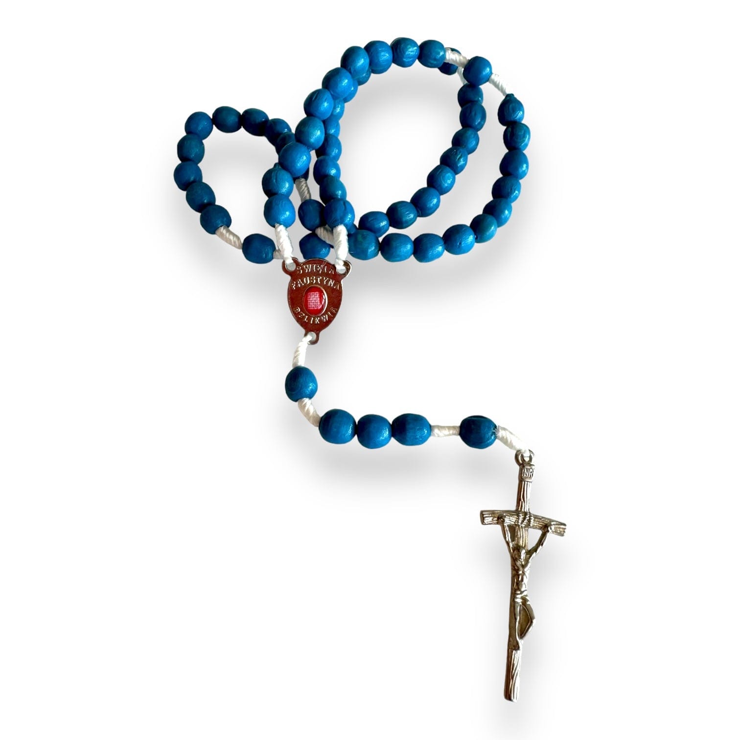 Chaplet with St. Faustina relic medal - Divine Mercy Rosary | Catholically