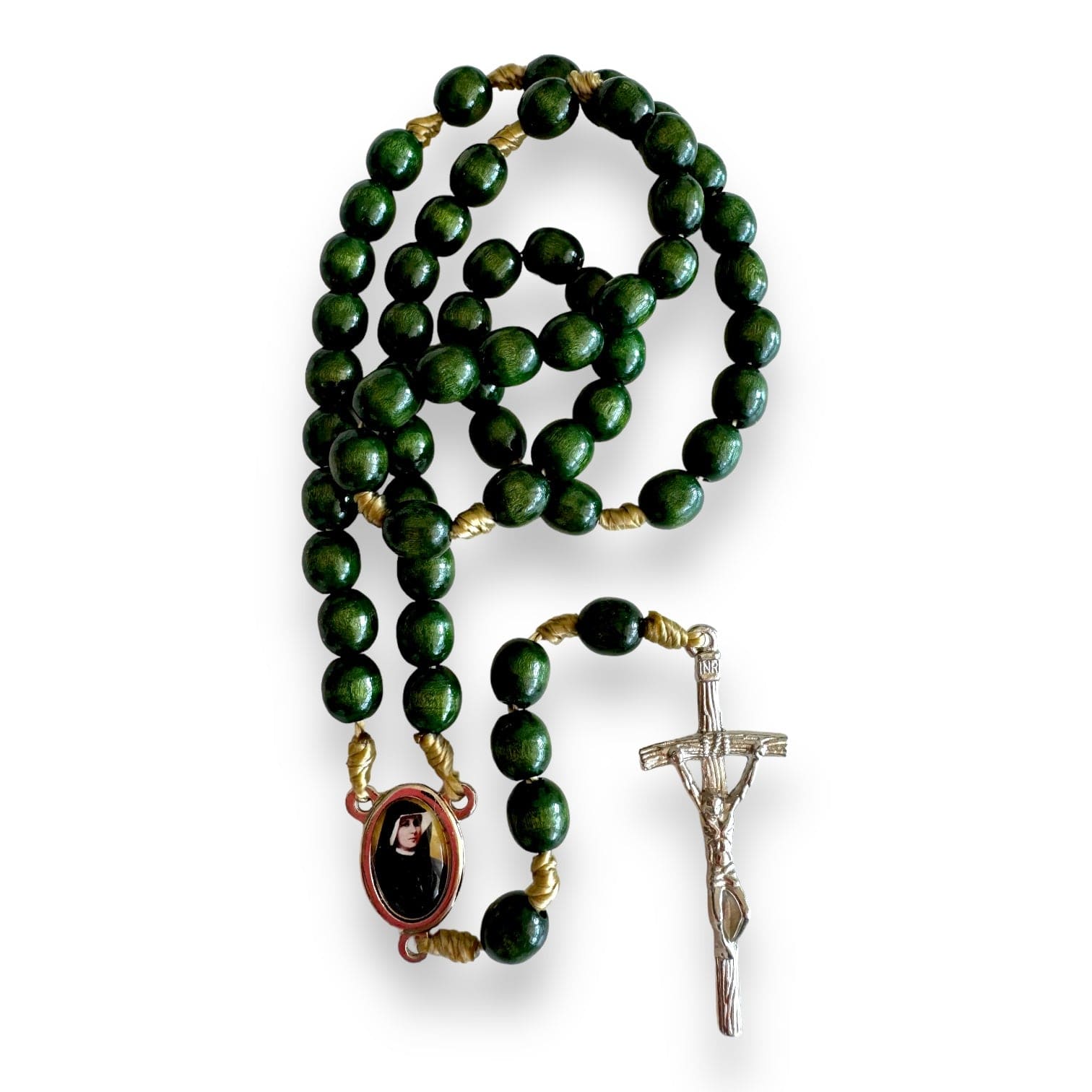 Chaplet with St. Faustina relic medal - Divine Mercy Rosary | Catholically