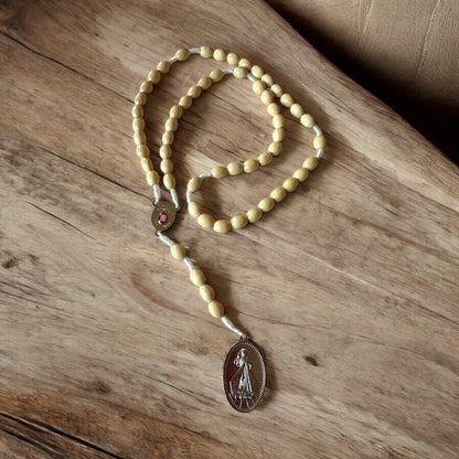 Chaplet with St. Faustina relic medal - Divine Mercy Rosary | Catholically