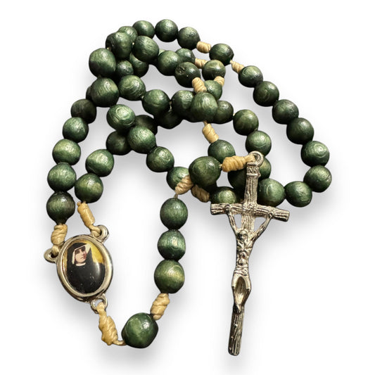 Chaplet with St. Faustina relic medal - Divine Mercy Rosary | Catholically