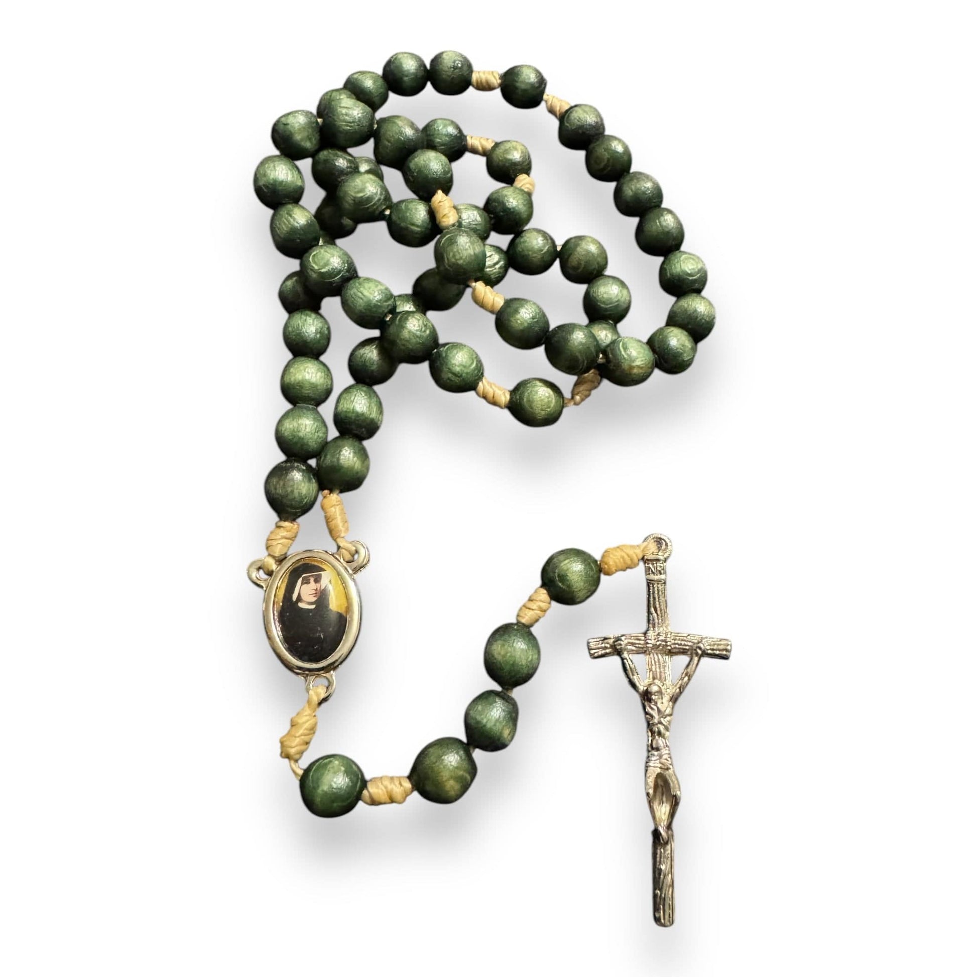 Chaplet with St. Faustina relic medal - Divine Mercy Rosary | Catholically