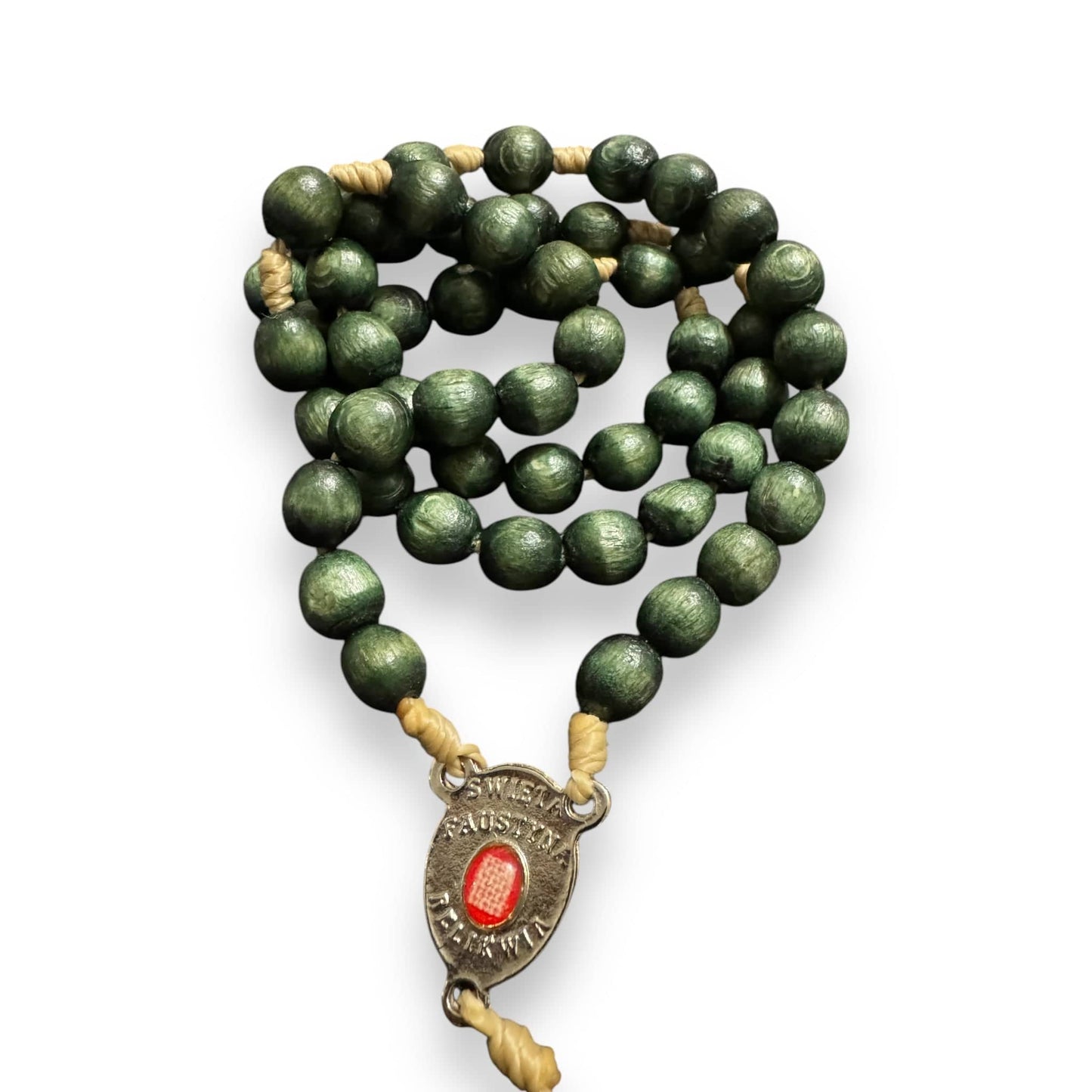 Chaplet with St. Faustina relic medal - Divine Mercy Rosary | Catholically