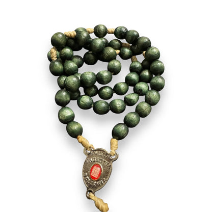 Chaplet with St. Faustina relic medal - Divine Mercy Rosary | Catholically
