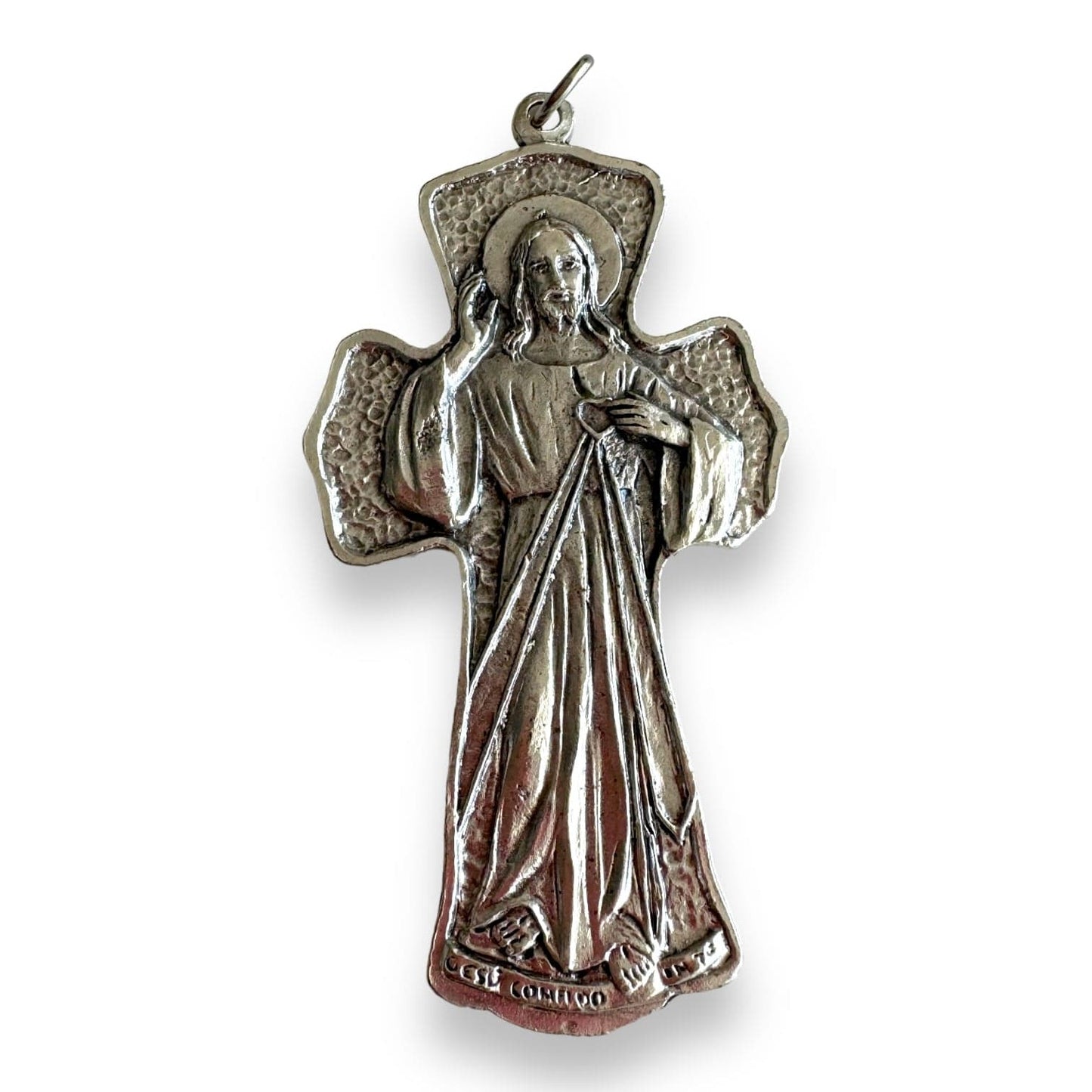 Divine Mercy Of Jesus Pectoral Cross Crucifix - Blessed by Pope | Catholically