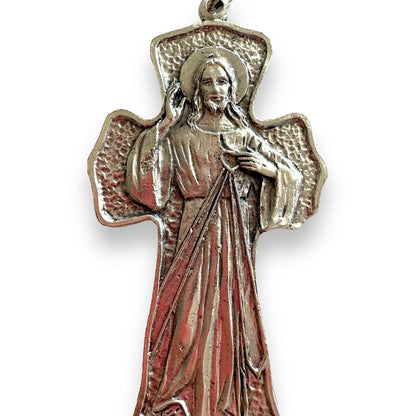 Divine Mercy Of Jesus Pectoral Cross Crucifix - Blessed by Pope | Catholically
