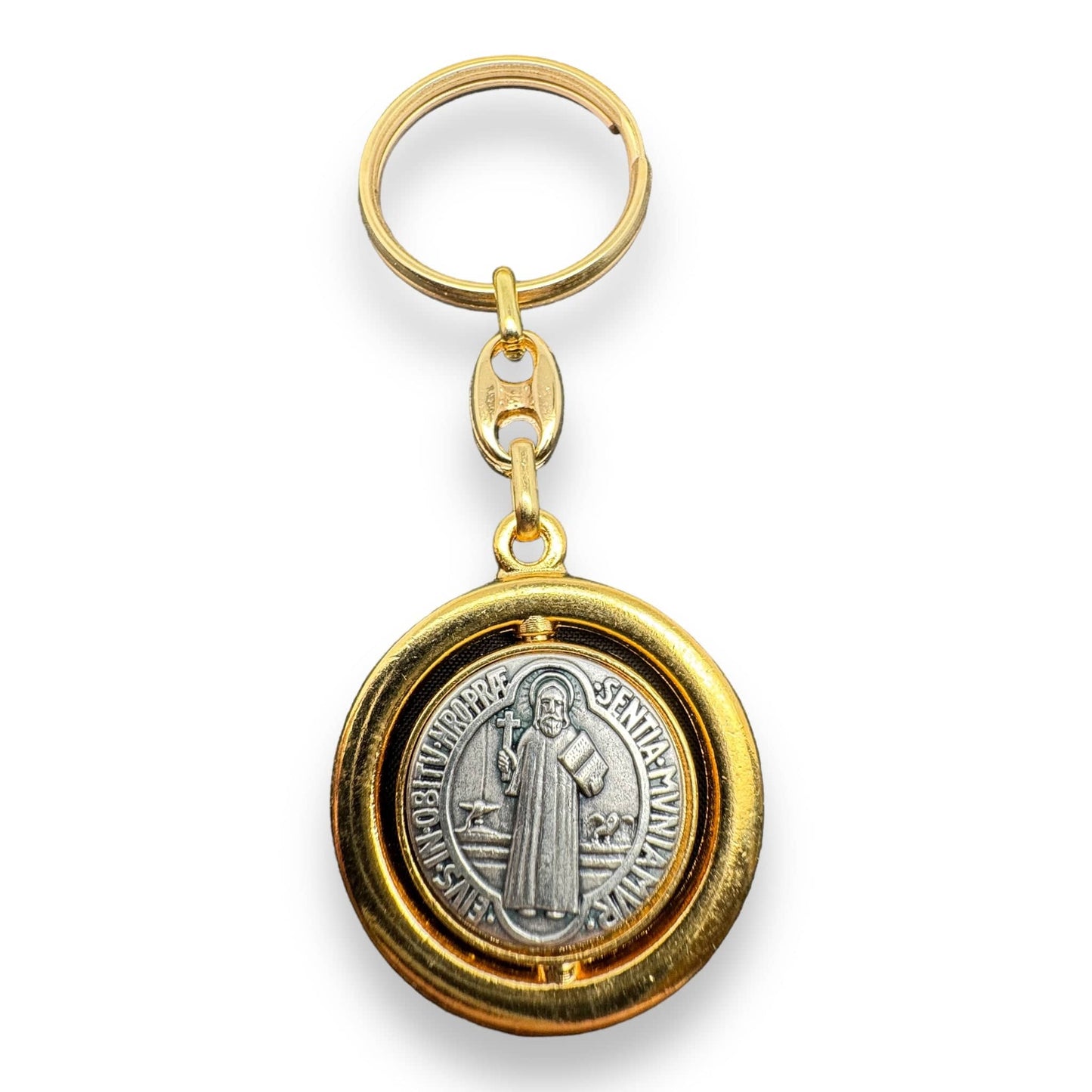 Fabulous Keychain - Saint Benedict Key Ring - Medallion Exorcism - Blessed | Catholically