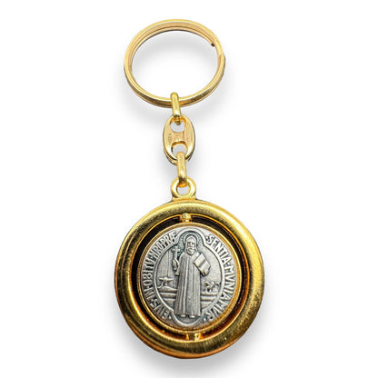 Fabulous Keychain - Saint Benedict Key Ring - Medallion Exorcism - Blessed | Catholically