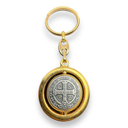 Fabulous Keychain - Saint Benedict Key Ring - Medallion Exorcism - Blessed | Catholically