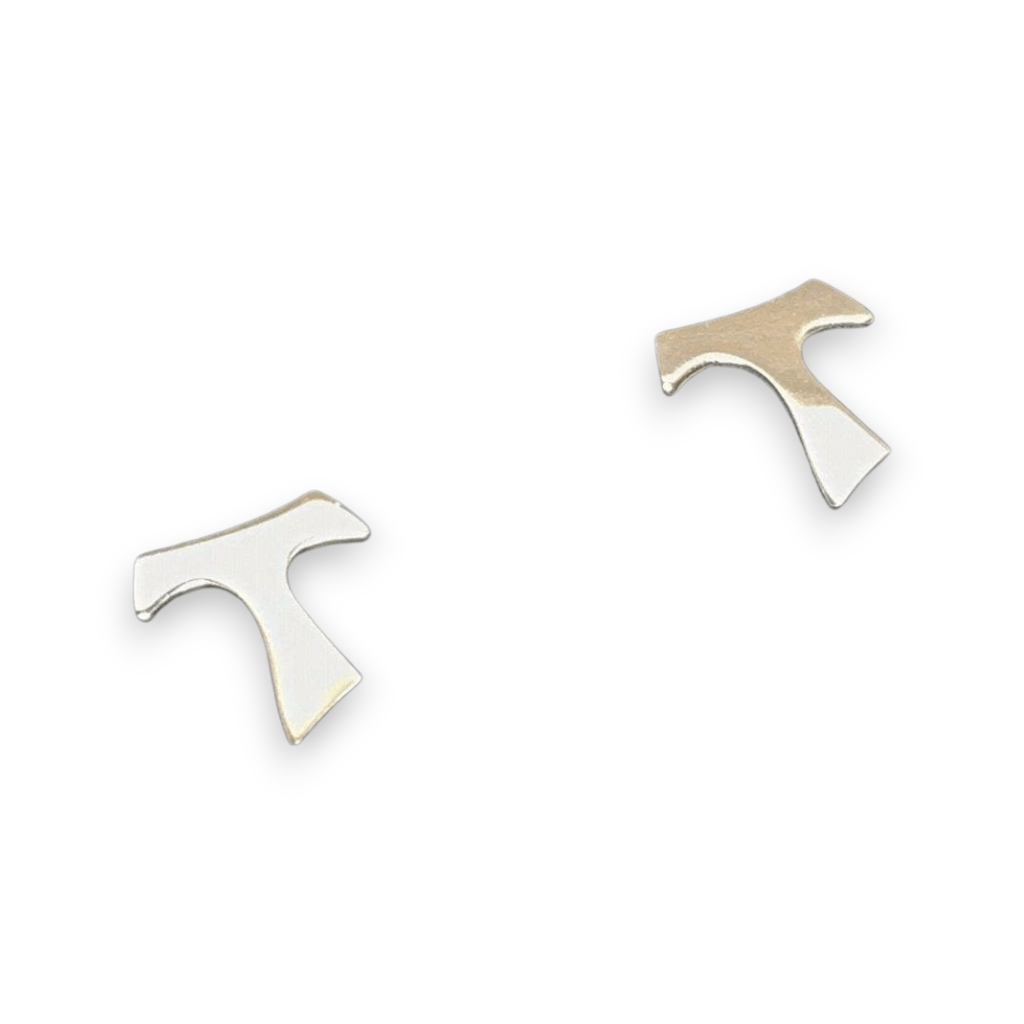 Franciscan Tau 925 Sterling Silver Earrings - Cross Crucifix Blessed By Pope | Catholically