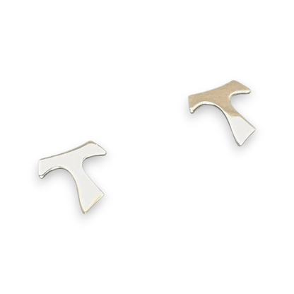 Franciscan Tau 925 Sterling Silver Earrings - Cross Crucifix Blessed By Pope | Catholically