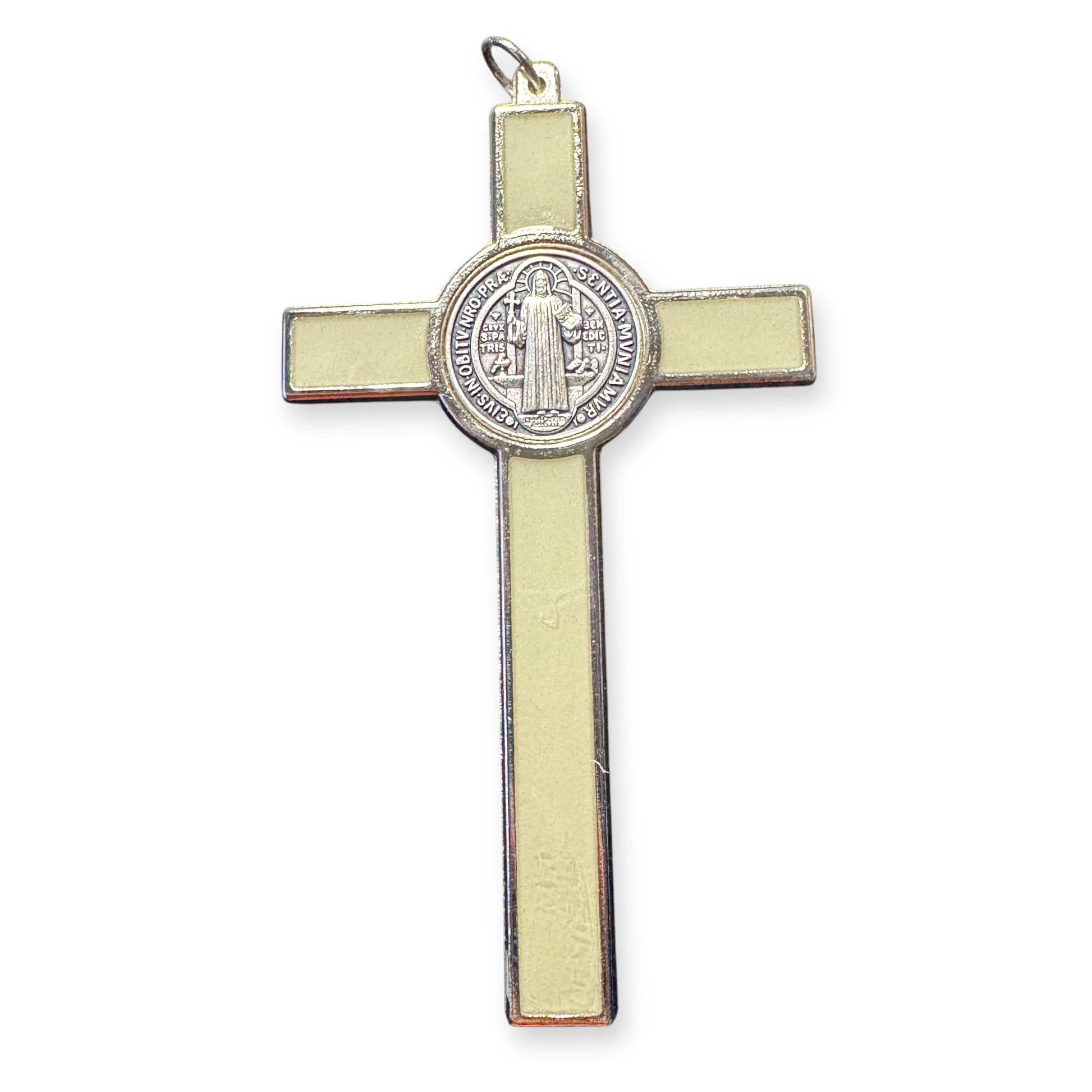 Glow in the dark 4 1/2" St. Benedict Crucifix Exorcism Blessed San Benito Cruz | Catholically