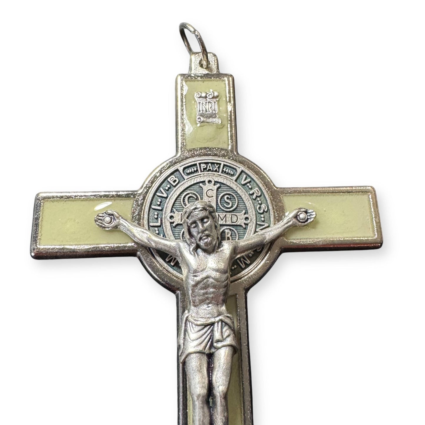 Glow in the dark 4 1/2" St. Benedict Crucifix Exorcism Blessed San Benito Cruz | Catholically